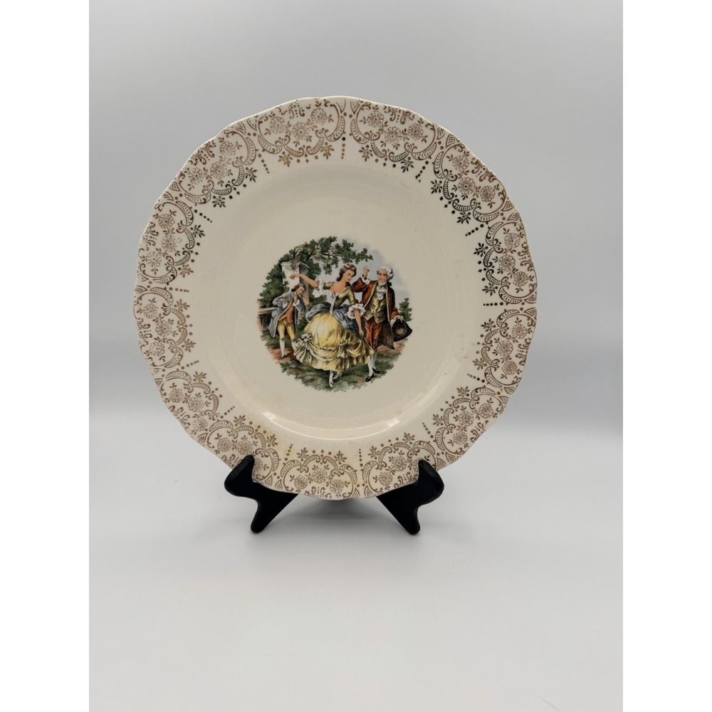 Vintage Triumph American Limoges China D'. Dinner Plate | 22K Gold Trim 10.5"
